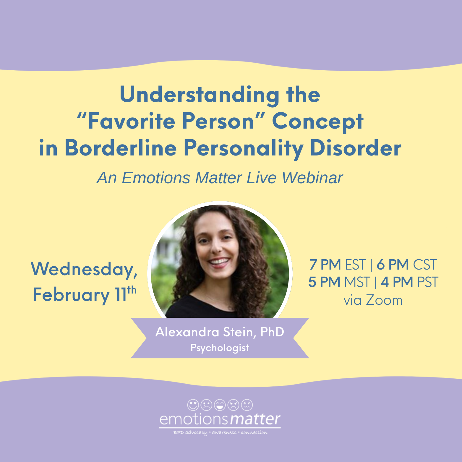 Understanding the “Favorite Person” Concept in Borderline Personality Disorder: An Emotions Matter Live Webinar - logo